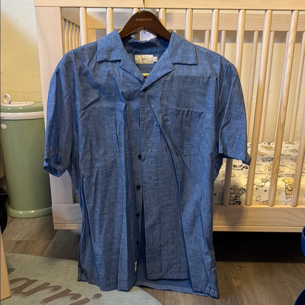 Men's Blue Short Sleeve Shirt